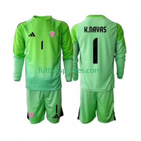 Camiseta Costa Rica Keylor Navas 1 Portero Niño Primera Equipación 2025 Manga Larga